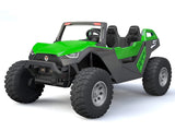 Green 24V/4X4 Dune Buggy Ride On UTV, Rubber Wheels and RC