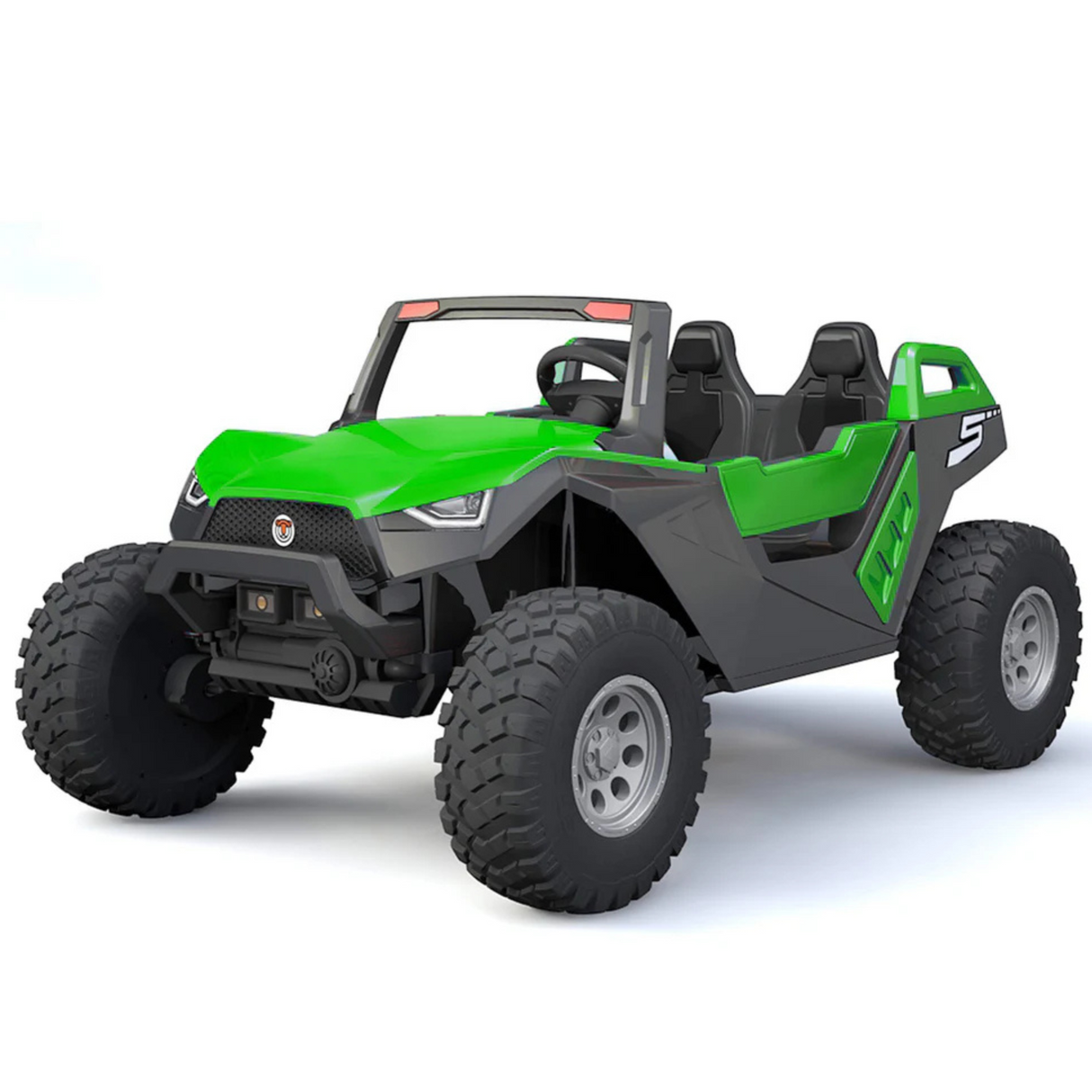 Green 24V/4X4 Dune Buggy Ride On UTV, Rubber Wheels and RC