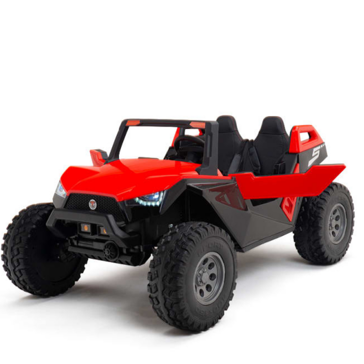 Red 24V/4X4 Dune Buggy Ride On UTV, Rubber Wheels and RC