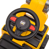 Toddlers Foot-to-Floor CAT Ride-On Excavator with Storage, Sound