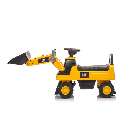 Toddlers Foot-to-Floor CAT Ride-On Excavator with Storage, Sound