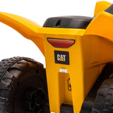 Yellow 6V Kids Mini CAT Themed Ride-On Quad ATV with LED Lights, Sound