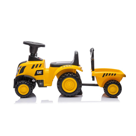 Toddlers CAT Holland Tractor Trailer Foot-to-Floor Ride-On with Detachable Trailer, Sound