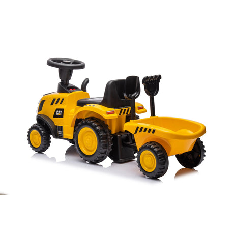 Toddlers CAT Holland Tractor Trailer Foot-to-Floor Ride-On with Detachable Trailer, Sound