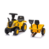 Toddlers CAT Holland Tractor Trailer Foot-to-Floor Ride-On with Detachable Trailer, Sound