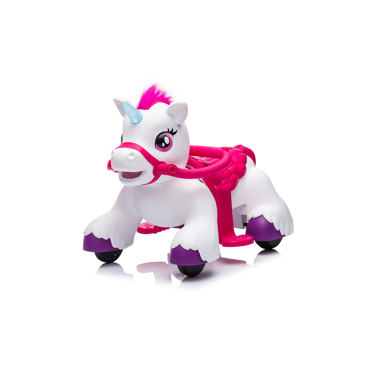 6V Toddlers Interactive 1-Seater Magical Unicorn Ride-On with Lights, Sound