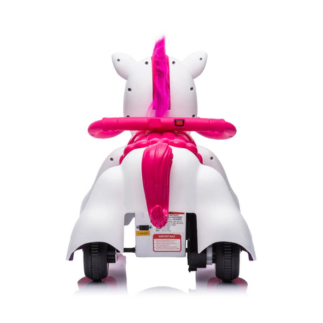 6V Toddlers Interactive 1-Seater Magical Unicorn Ride-On with Lights, Sound