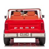 Red 24V Ford 150 Vintage 2-Seater 4X4 AWD Ride-On Truck with EVA Tires, Music, Remote