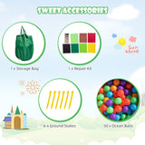 6-in-1 Inflatable Bounce House with Double Slides without Blower