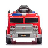 12V 1-Seater Ride-On Fire Truck with EVA Tires, Emergency Lights, Music, Remote