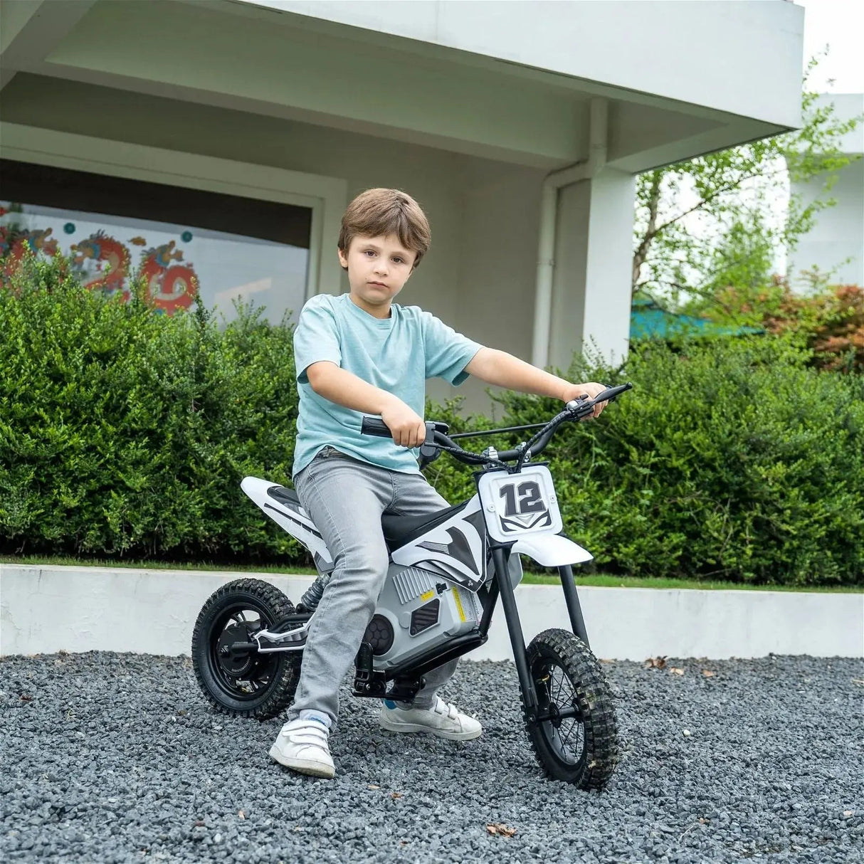36V 350W High Speed Electric Dirt Bike with Brushless Motor for Big Kids with Air-Filled Rubber Tires