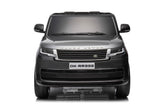 Front view of a Grey 24V Kids Range Rover: Luxury Ride-On SUV featuring stylish details like a grille, headlights, side mirrors, and license plate DK-RR998. This sleek two-seater promises style and fun for every childs adventure with premium features and parental control.