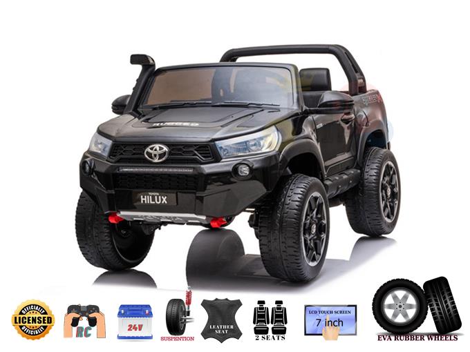 Complete Edition Licensed Toyota Hilux 24V 2 Seats Ride On Car with RC, 7' MP4 Tablet