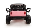 Pink 24V EVA Big Wheels Kids 1 Seater Upgraded Ride On Truck with Rubber Wheels, Remote