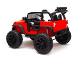 Red 24V EVA Big Wheels Kids 1 Seater Upgraded Ride On Truck with Rubber Wheels, Remote