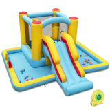 Inflatable Bounce House 7-in-1 Bouncy Castle with Slide and Tunnel with 480W Blower