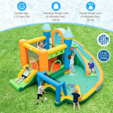 Inflatable Water Slide with Dual Slides and Splash Pool Bounce House with 735W Blower