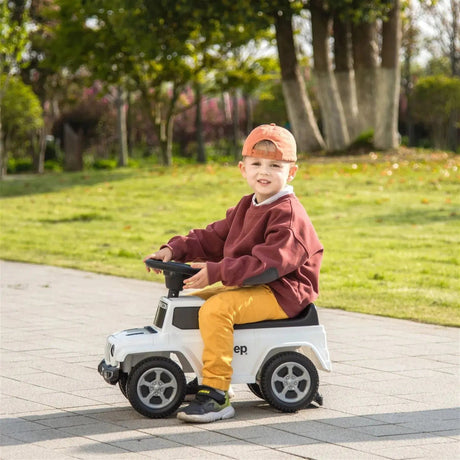Toddlers Foot-to-Floor Jeep Rubicon Ride-On Truck with Storage, Sound