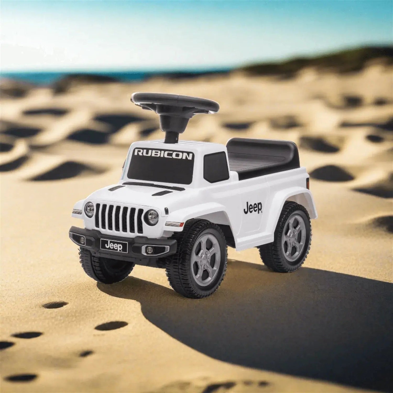 Toddlers Foot-to-Floor Jeep Rubicon Ride-On Truck with Storage, Sound
