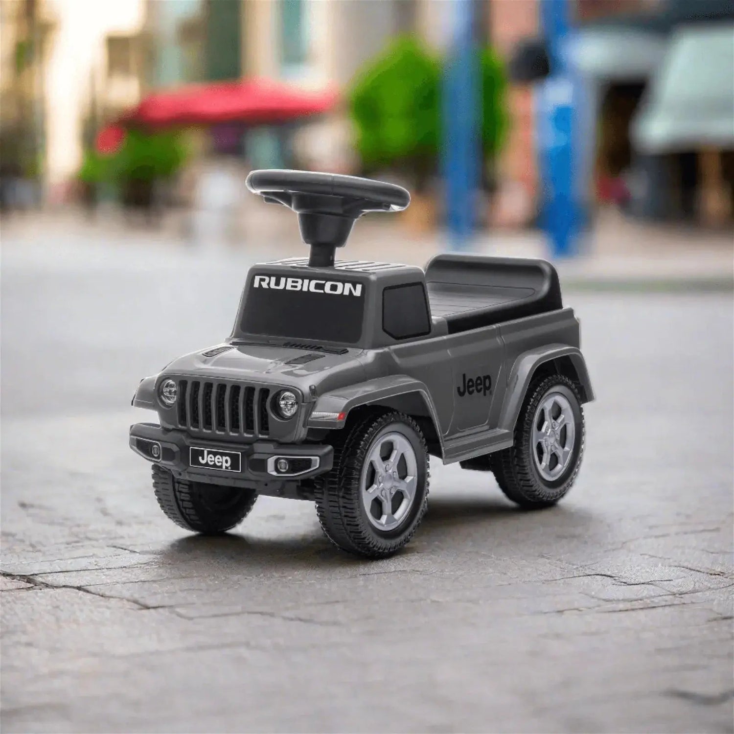 Toddlers Foot-to-Floor Jeep Rubicon Ride-On Truck with Storage, Sound