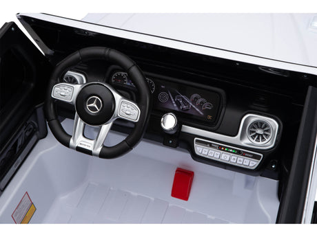 White 24V/4x4 Official Mercedes Benz G63 Ride On Car with EVA Wheels, Music & RC