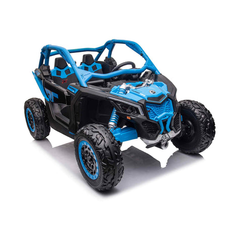 Blue 2x24V/4WD Official Can-Am Maverick Ride on Buggy, LX Performance