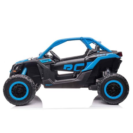 Blue 2x24V/4WD Official Can-Am Maverick Ride on Buggy, LX Performance