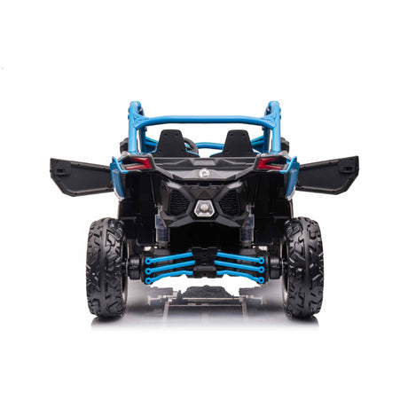 Blue 2x24V/4WD Official Can-Am Maverick Ride on Buggy, LX Performance