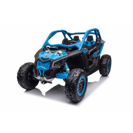 Blue 2x24V/4WD Official Can-Am Maverick Ride on Buggy, LX Performance