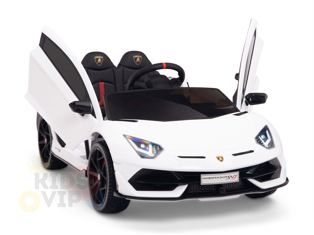 KIDSVIP LAMBORGHINI SVJ KIDS RIDE ON CAR 12V WHITE 1 1