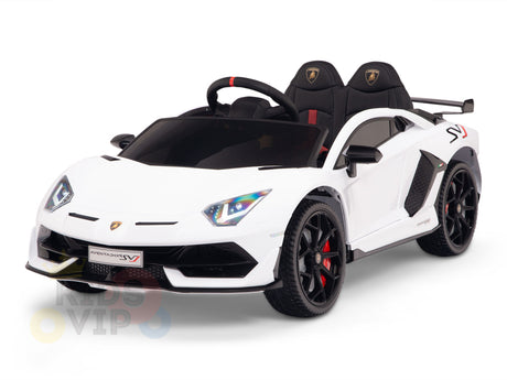 KIDSVIP LAMBORGHINI SVJ KIDS RIDE ON CAR 12V WHITE 32