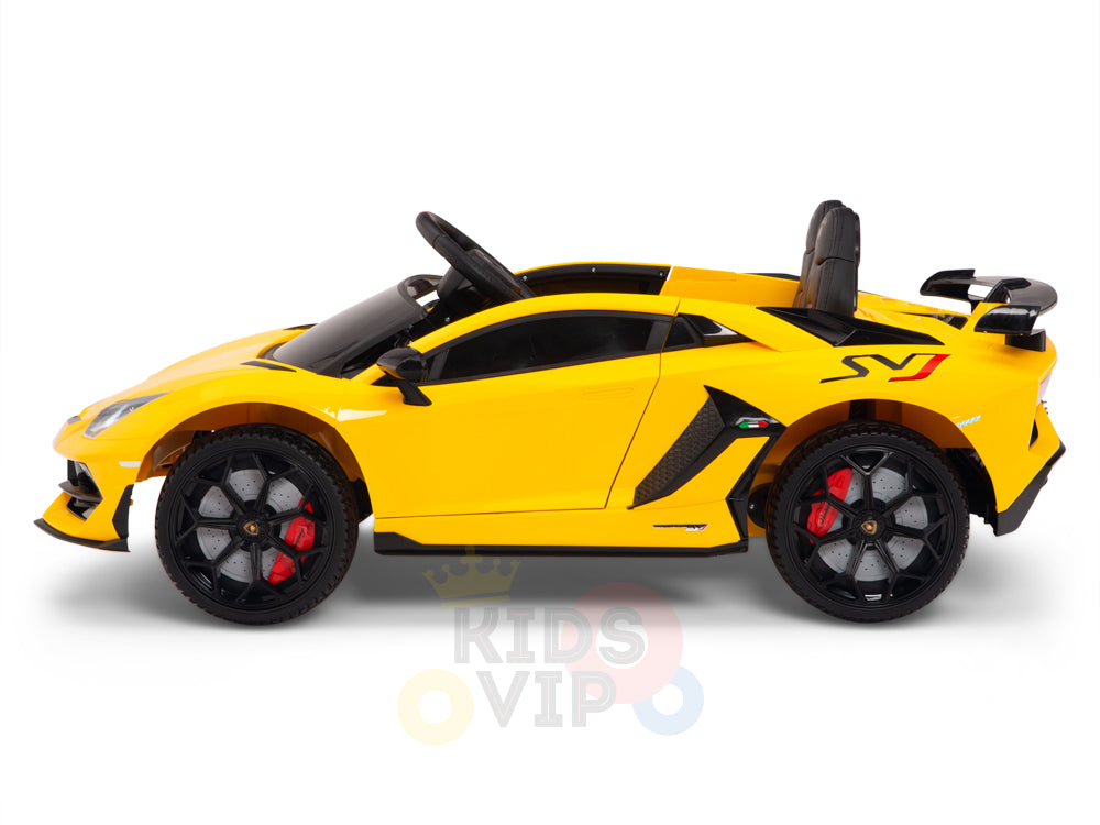 KIDSVIP LAMBORGHINI SVJ KIDS RIDE ON CAR 12V YELLOW 21