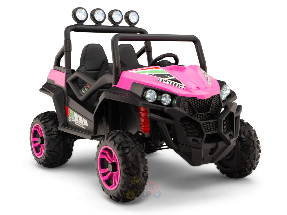 2 Seats Complete Edition Viper Buggy 24V Kids Ride On UTV, Rubber Wheels - PINK