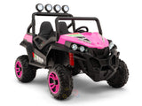 2 Seats Complete Edition Viper Buggy 24V Kids Ride On UTV, Rubber Wheels - PINK