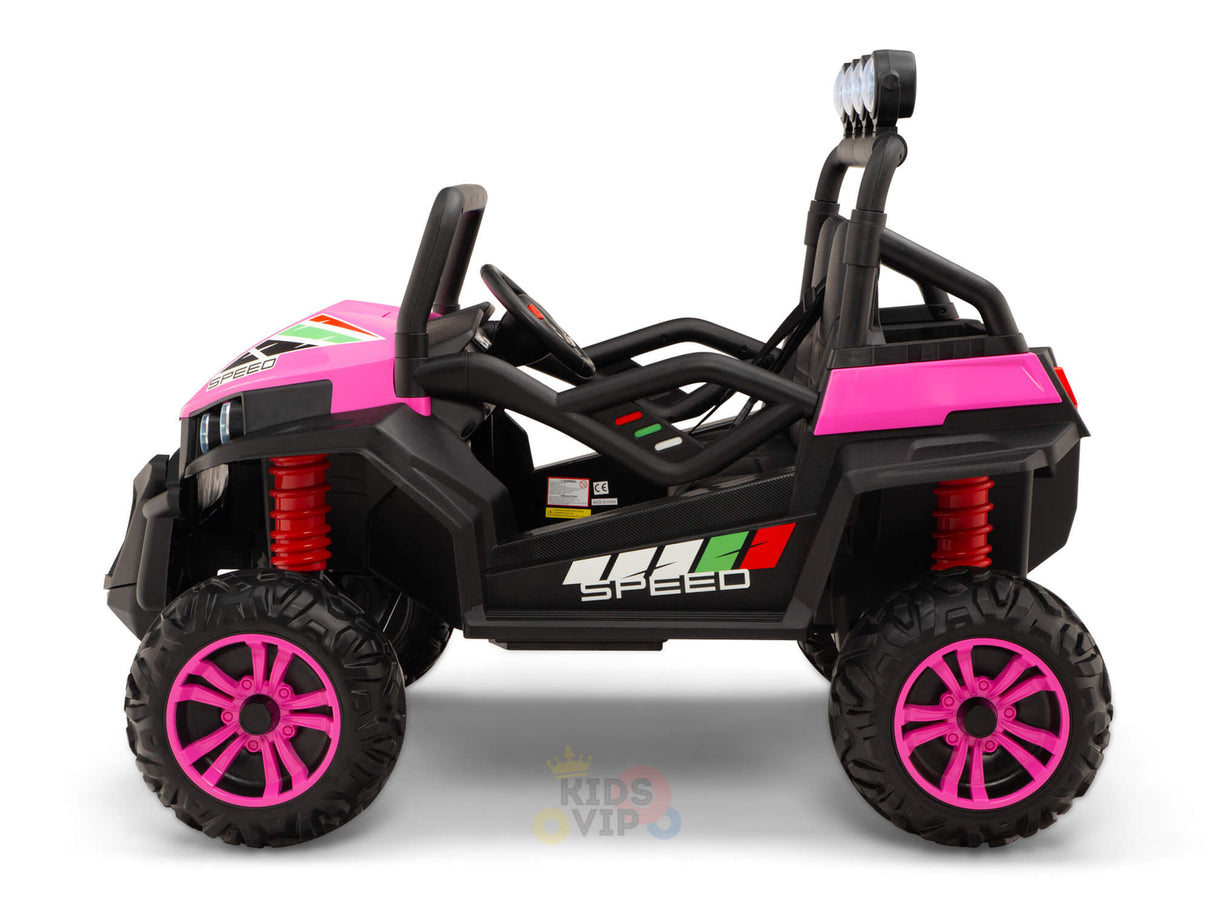 2 Seats Complete Edition Viper Buggy 24V Kids Ride On UTV, Rubber Wheels - PINK