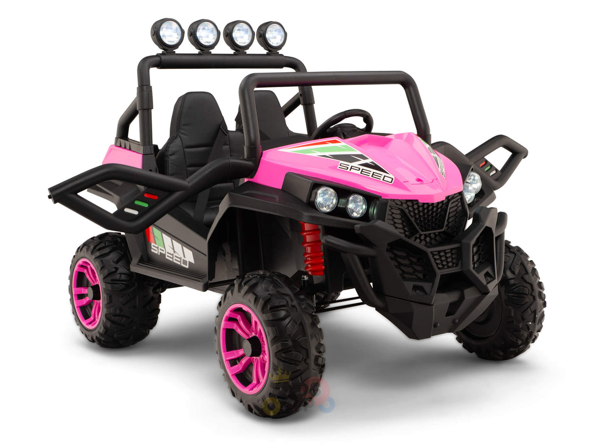 2 Seats Complete Edition Viper Buggy 24V Kids Ride On UTV, Rubber Wheels - PINK