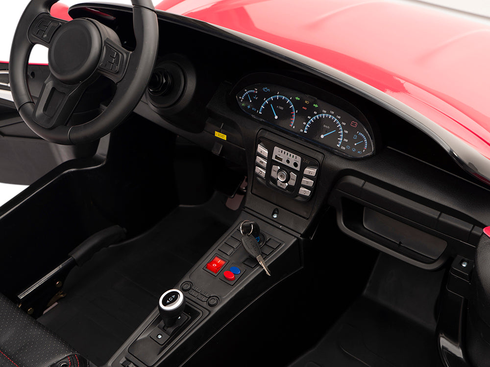 KIDSVIP XXL RIDE ON CAR FOR BIG KIDS 24V 180W RUBBER WHEELS LEATHER SEAT pink 73 1