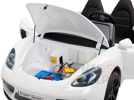 KIDSVIP XXL RIDE ON CAR FOR BIG KIDS 24V 180W RUBBER WHEELS LEATHER SEAT white 60