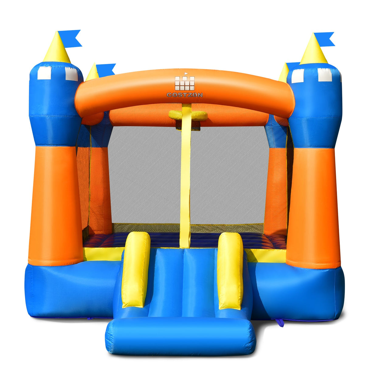 Kids Inflatable Bounce House Magic Castle with Large Jumping Area with 735W Blower