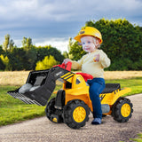 Kids Foot-To-Floor Ride-On Bulldozer with Adjustable Bucket Aged 3+ Years Old