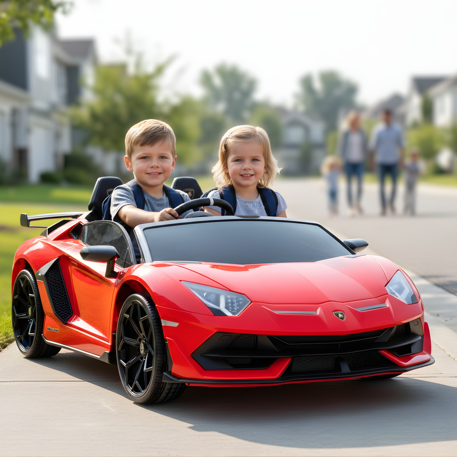 Red 24V Lamborghini Aventador SVJ Ultimate Kids' Ride-On Drifting Red 24V Lamborghini Aventador SVJ Ultimate Kids' Ride-On Drifting