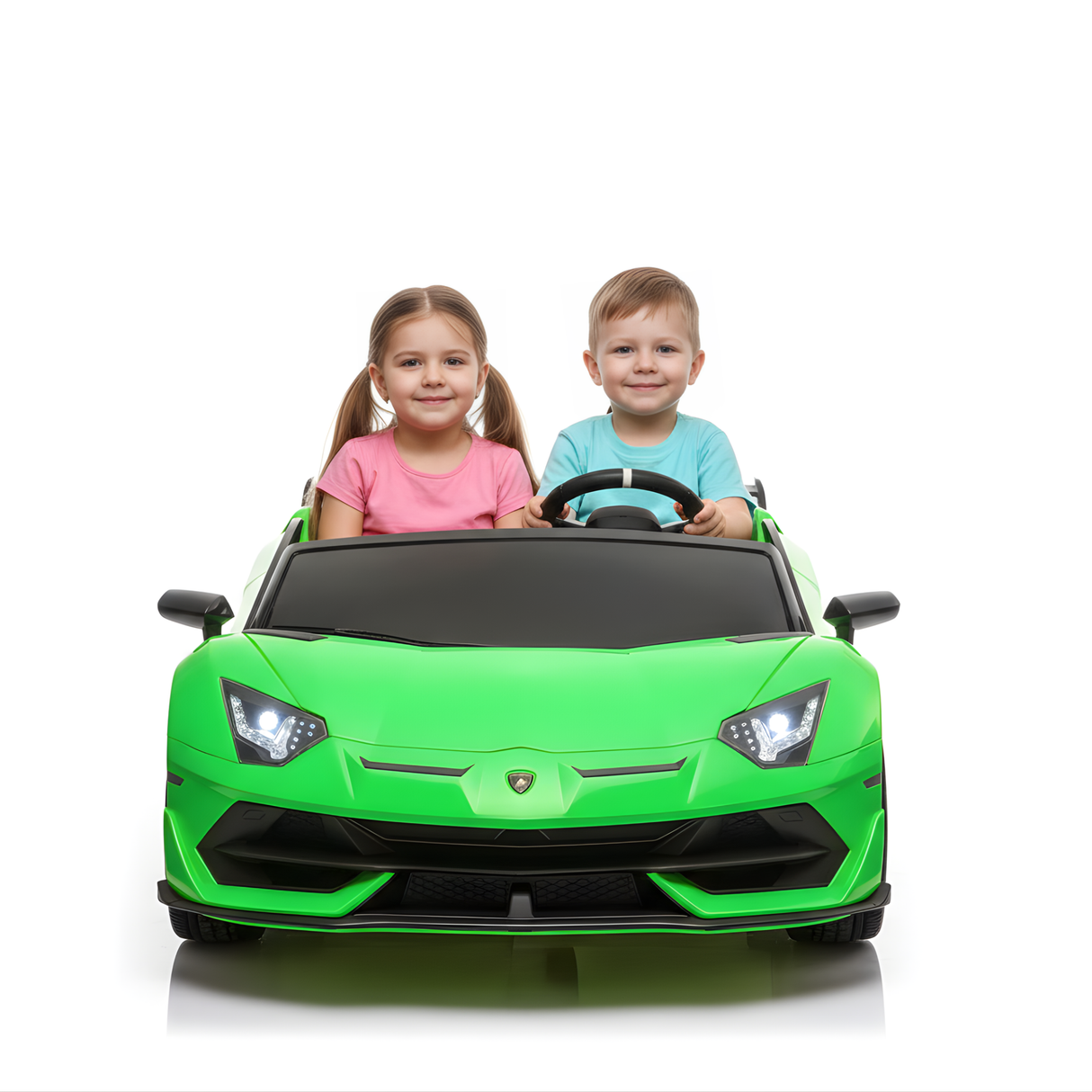 Green 24V Lamborghini Aventador SVJ Ultimate Kids' Ride-On Drifting Car