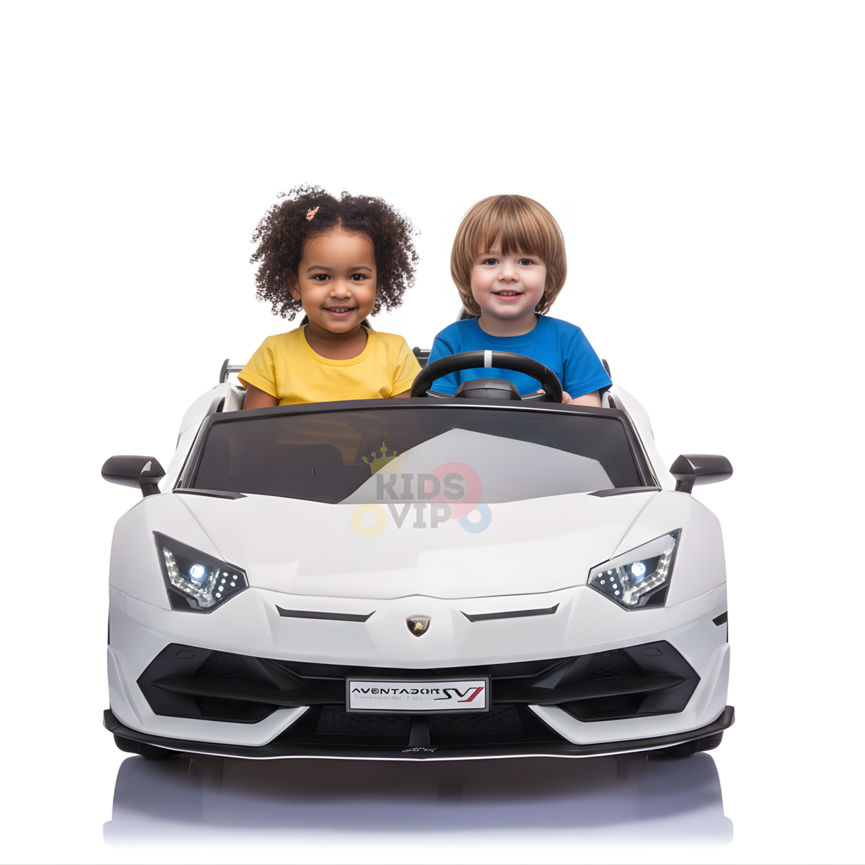 White 24V Lamborghini Aventador SVJ Ultimate Kids' Ride-On Drifting Car