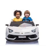 White 24V Lamborghini Aventador SVJ Ultimate Kids' Ride-On Drifting Car