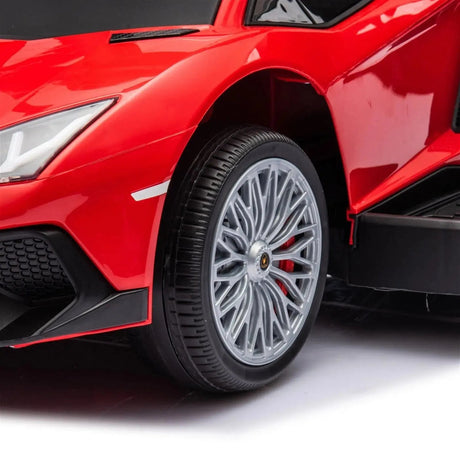 3-In-1 Licensed Lamborghini Aventador Ride-On Push Car with Detachable Parent Handle, Guardrails