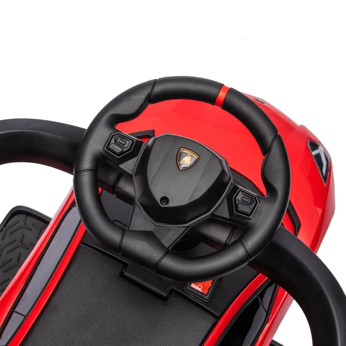 3-In-1 Licensed Lamborghini Aventador Ride-On Push Car with Detachable Parent Handle, Guardrails