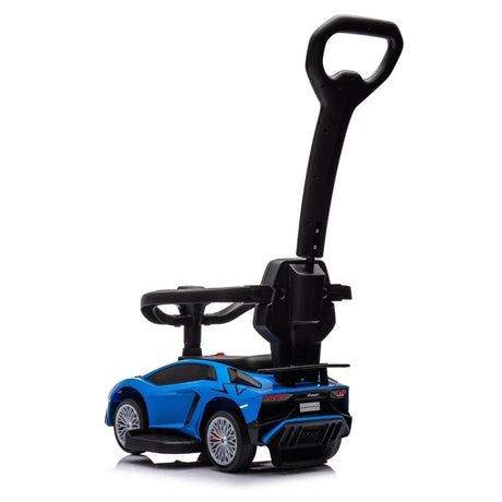3-In-1 Licensed Lamborghini Aventador Ride-On Push Car with Detachable Parent Handle, Guardrails