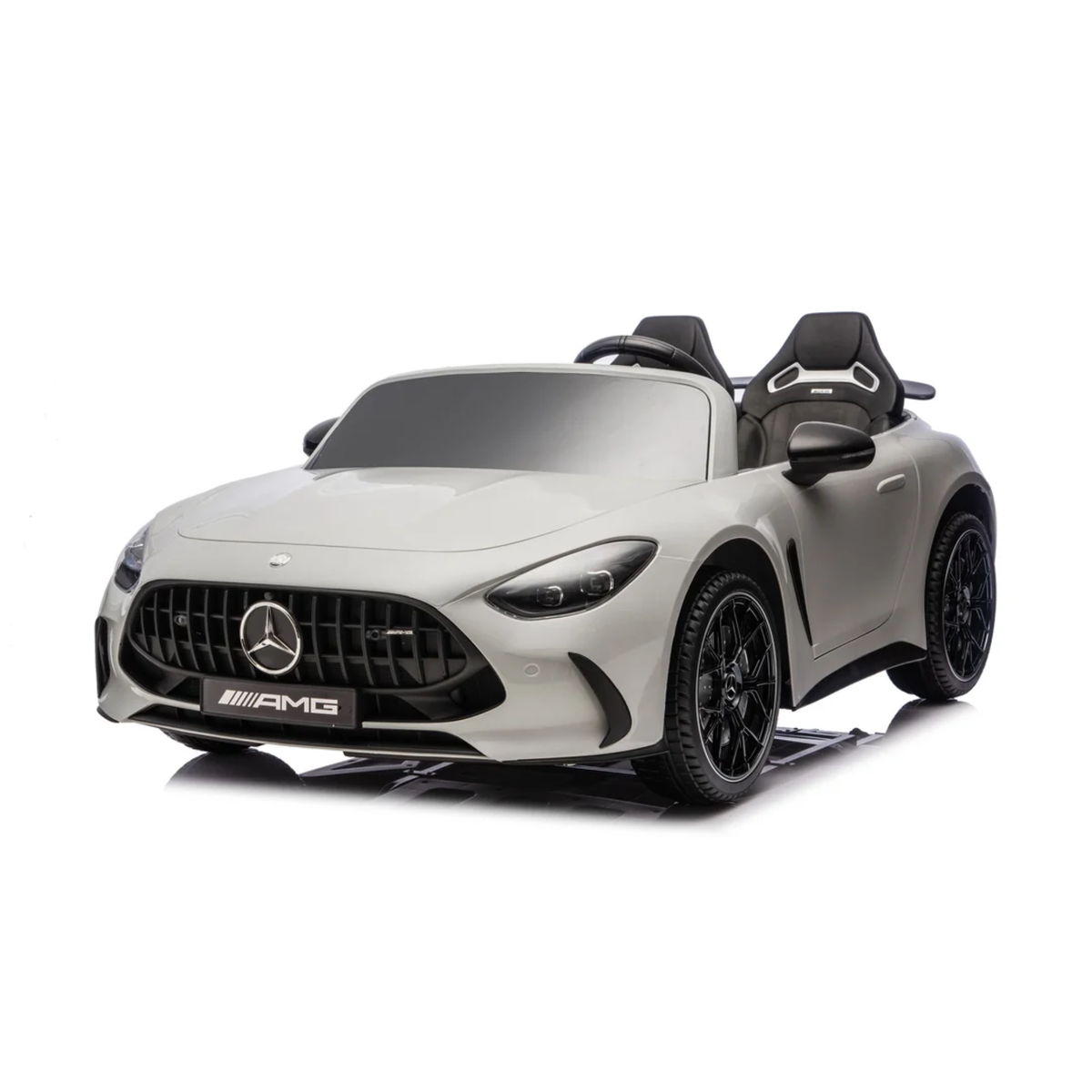 Grey 24V Mercedes AMG GT63 2-Seater Ride-On Car with EVA Tires, Music, Remote
