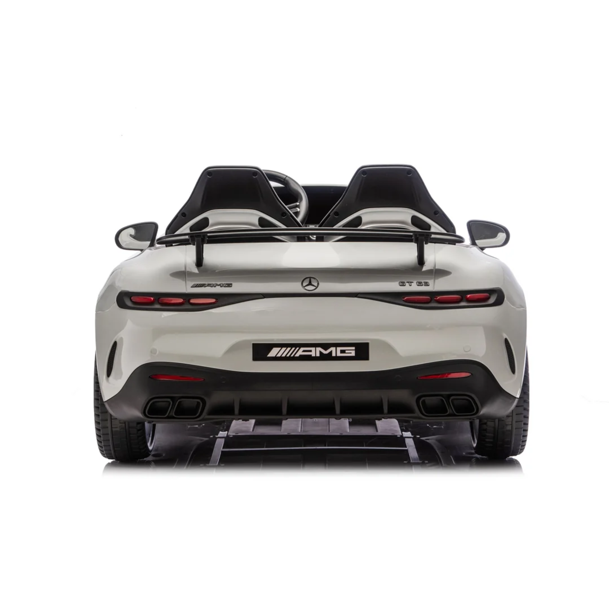 Grey 24V Mercedes AMG GT63 2-Seater Ride-On Car with EVA Tires, Music, Remote