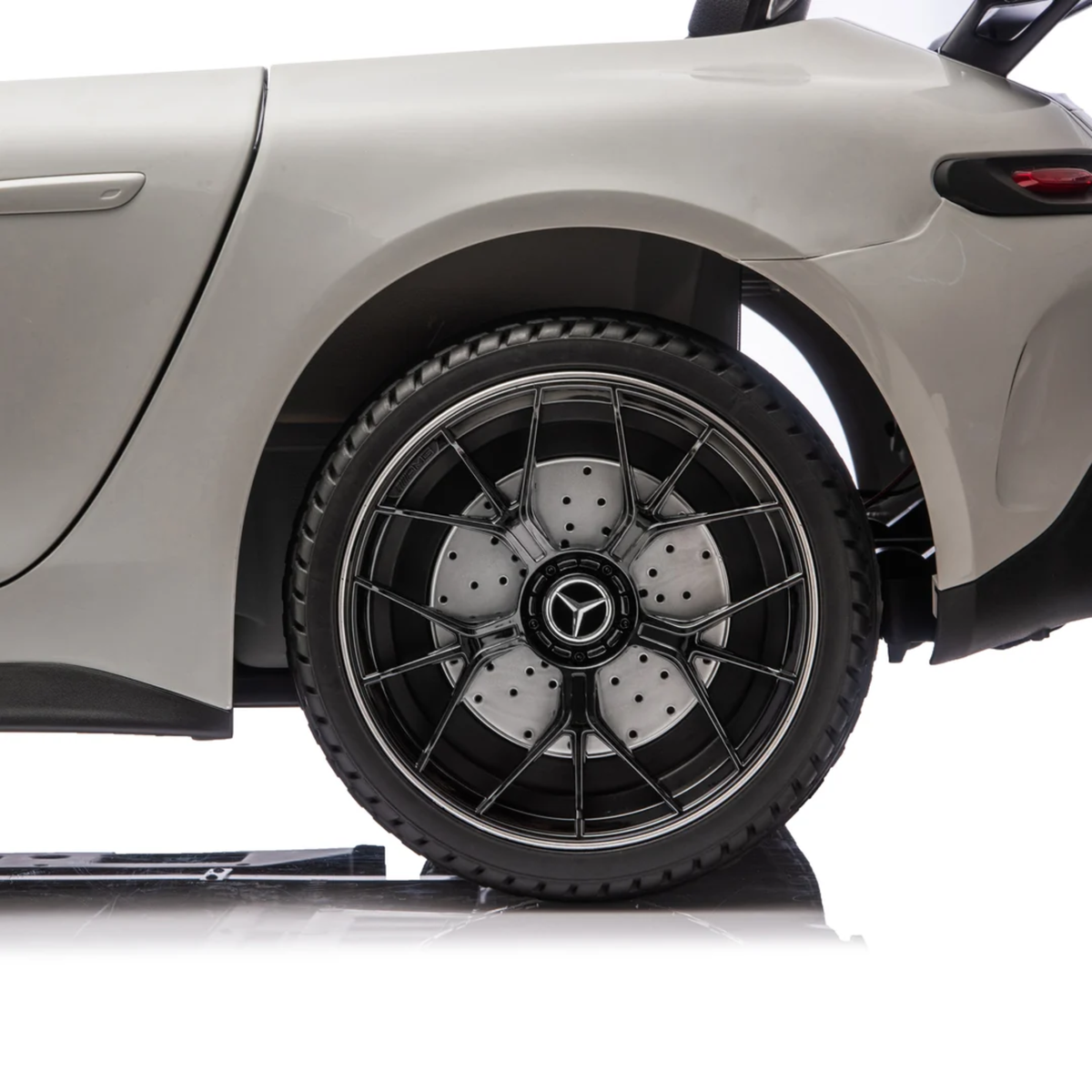 Grey 24V Mercedes AMG GT63 2-Seater Ride-On Car with EVA Tires, Music, Remote